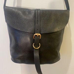 Black leather Cross Body
